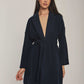 Women Regular Fit Coat -Blue