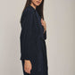 Women Regular Fit Coat -Blue