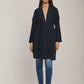 Women Regular Fit Coat -Blue