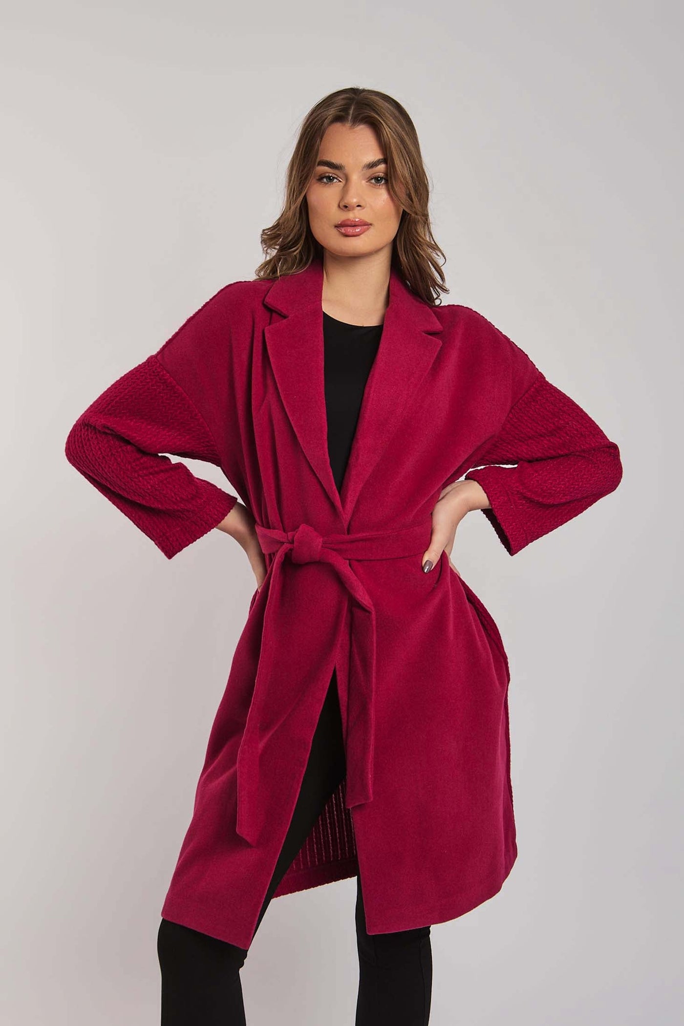 Women Regular Fit Coat - Red