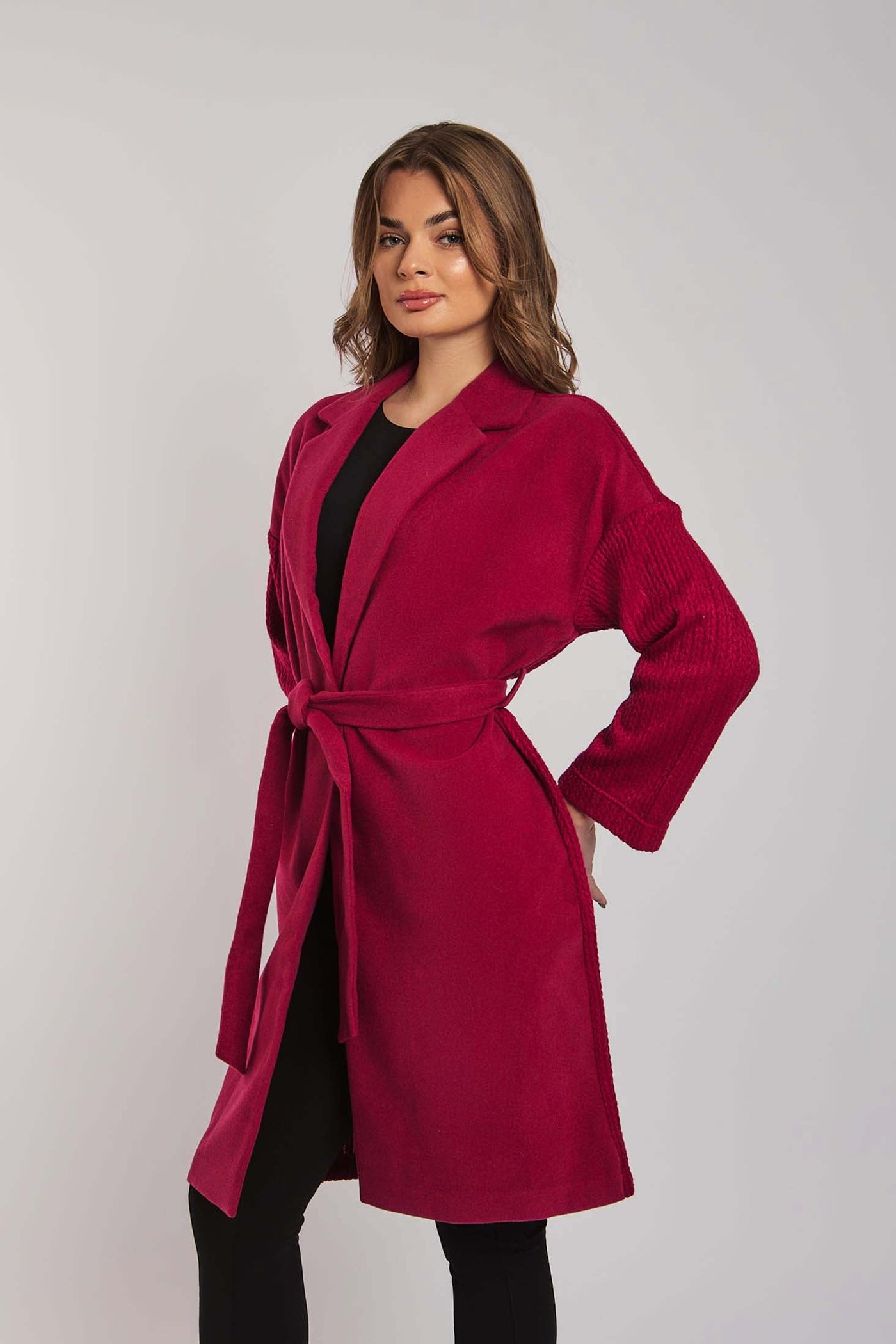 Women Regular Fit Coat - Red