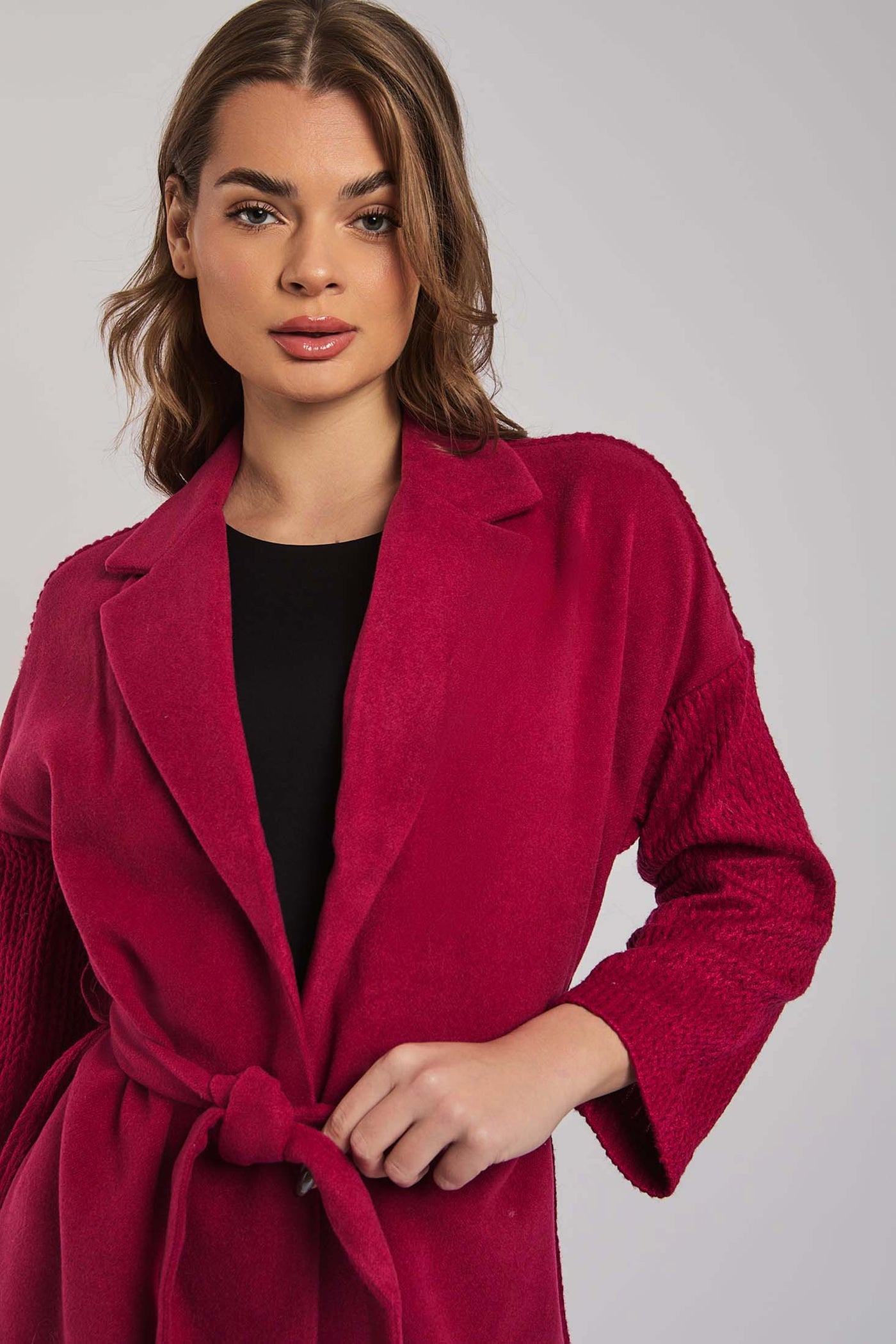 Women Regular Fit Coat - Red