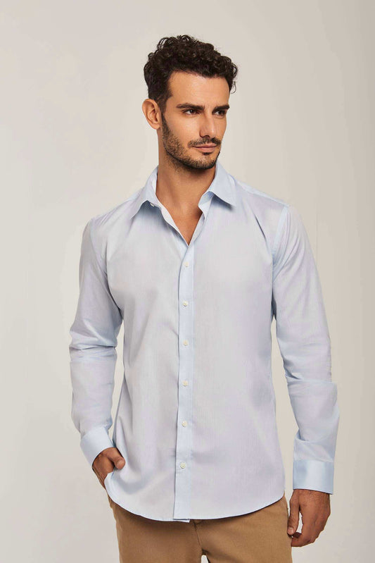 Men Slim Fit Shirt - Blue