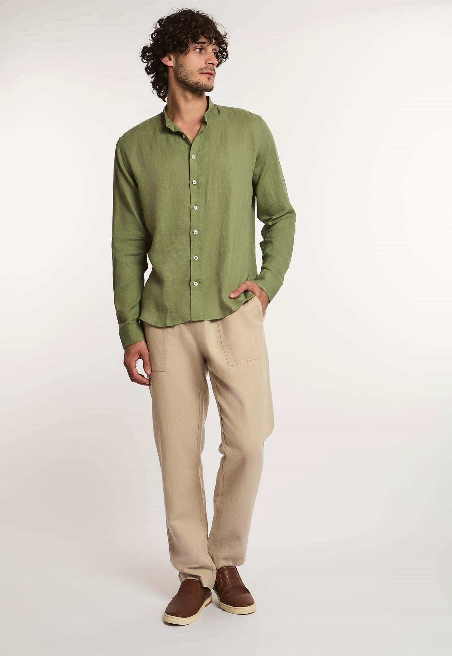 Men Slim Fit Shirt - Green