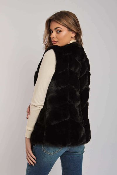 Women Regular Fit Fur - Black