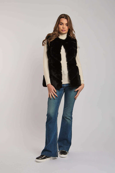 Women Regular Fit Fur - Black