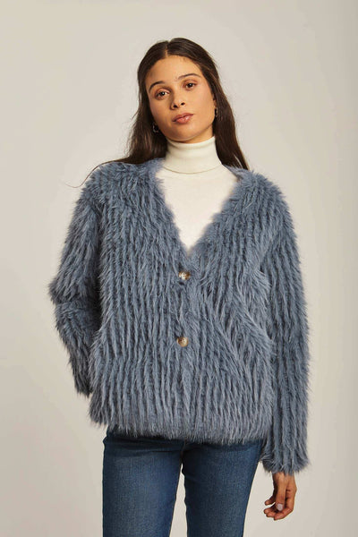 Women Regular Fit Fur - Blue