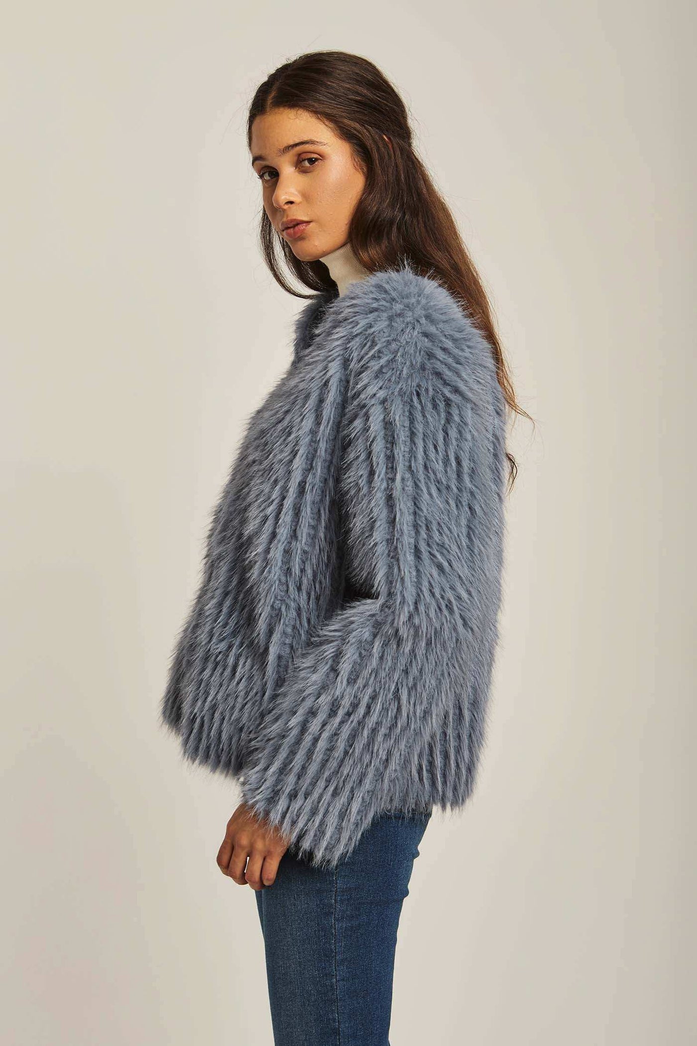 Women Regular Fit Fur - Blue