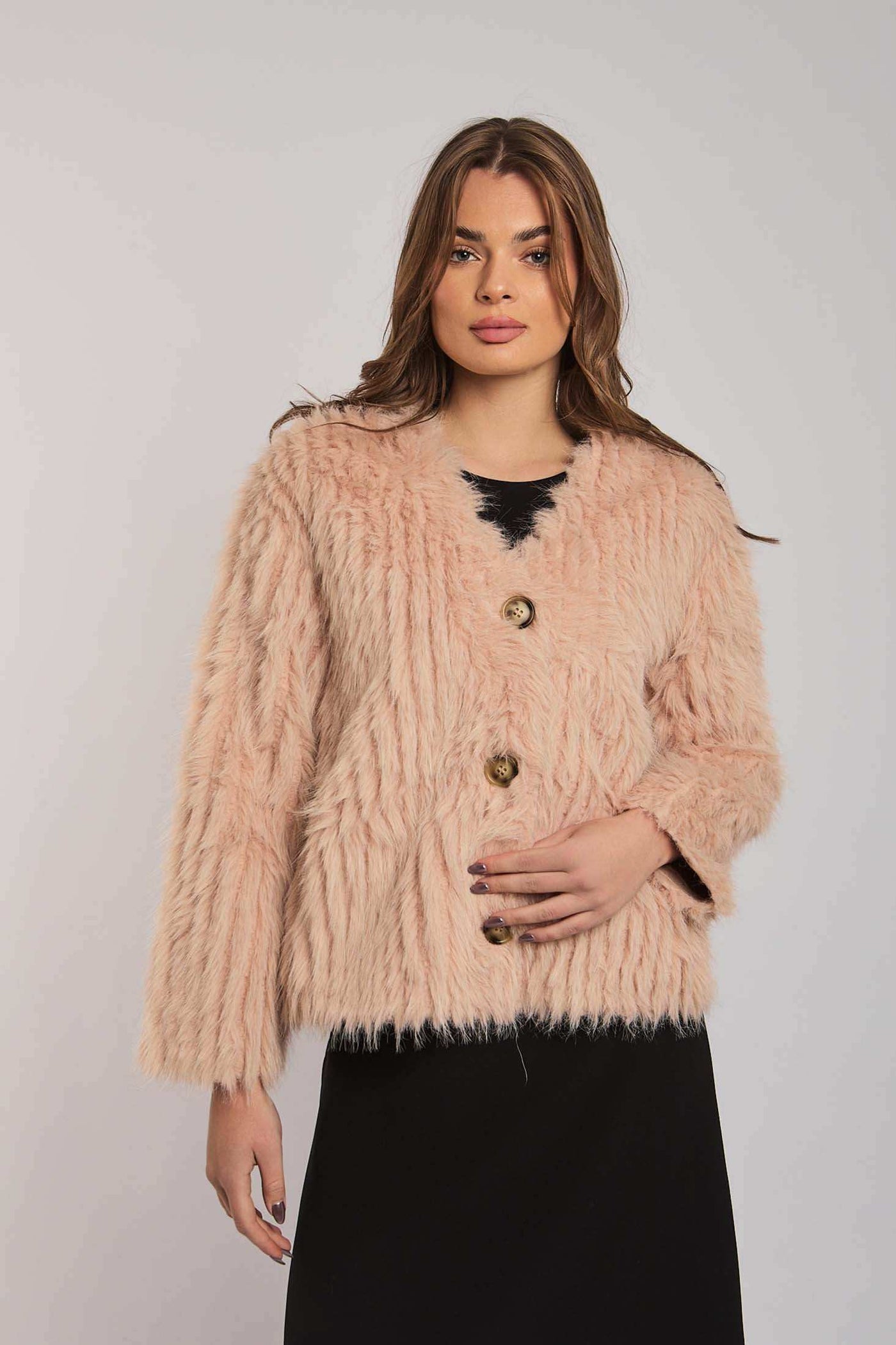 Women Regular Fit Fur - Pink