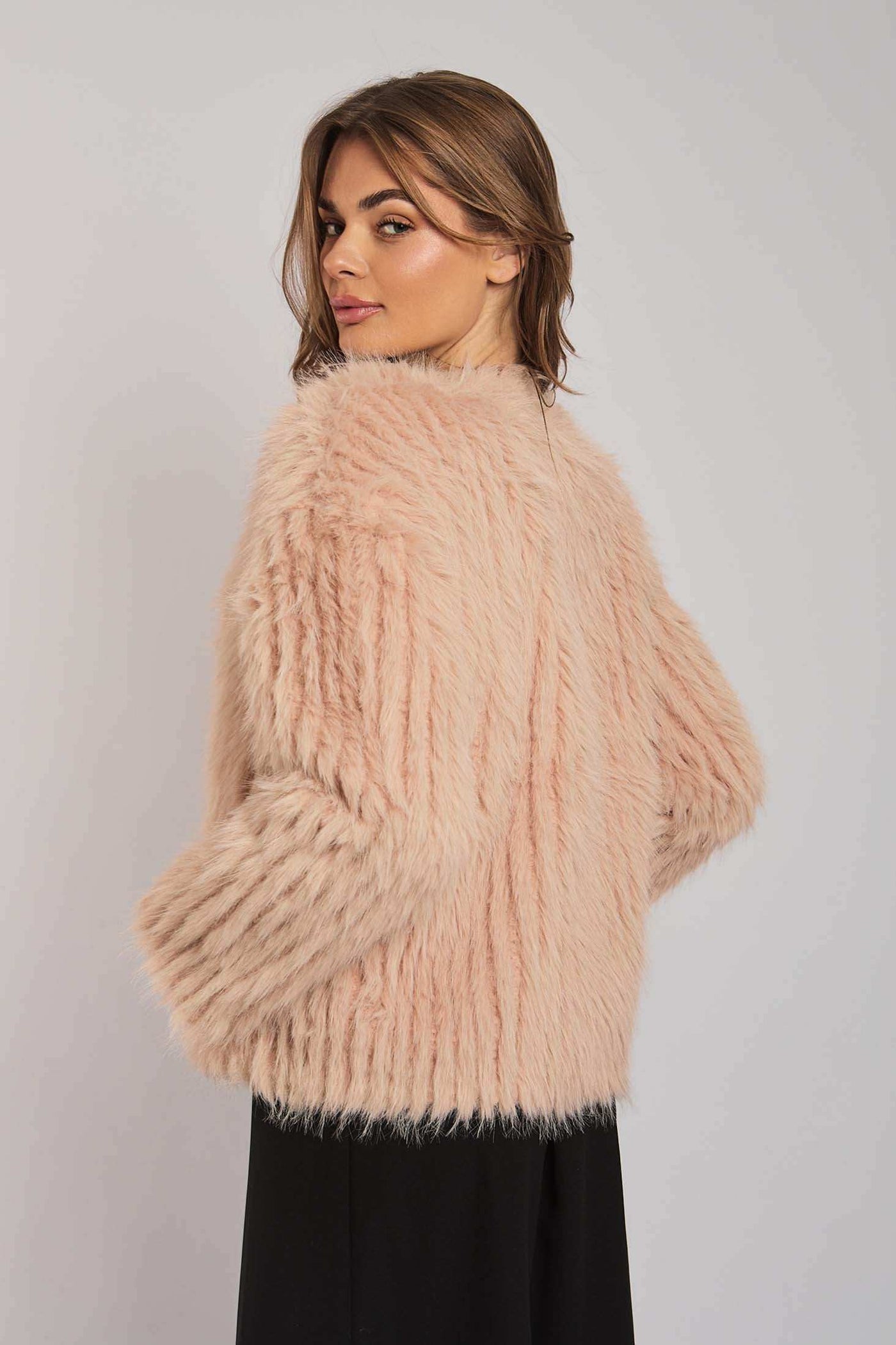 Women Regular Fit Fur - Pink