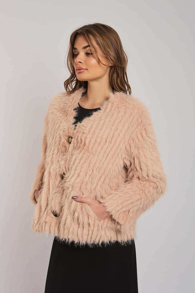 Women Regular Fit Fur - Pink