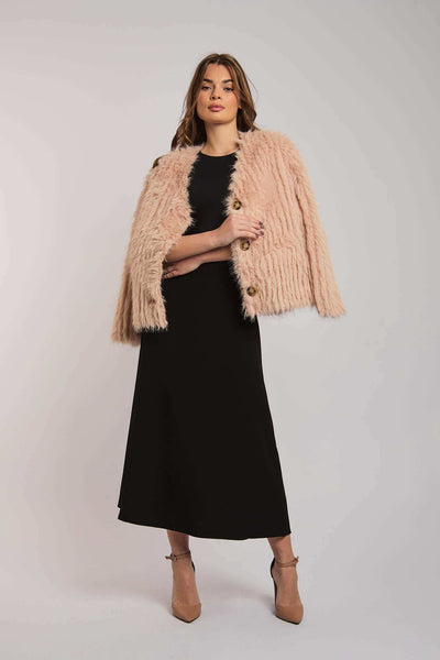 Women Regular Fit Fur - Pink