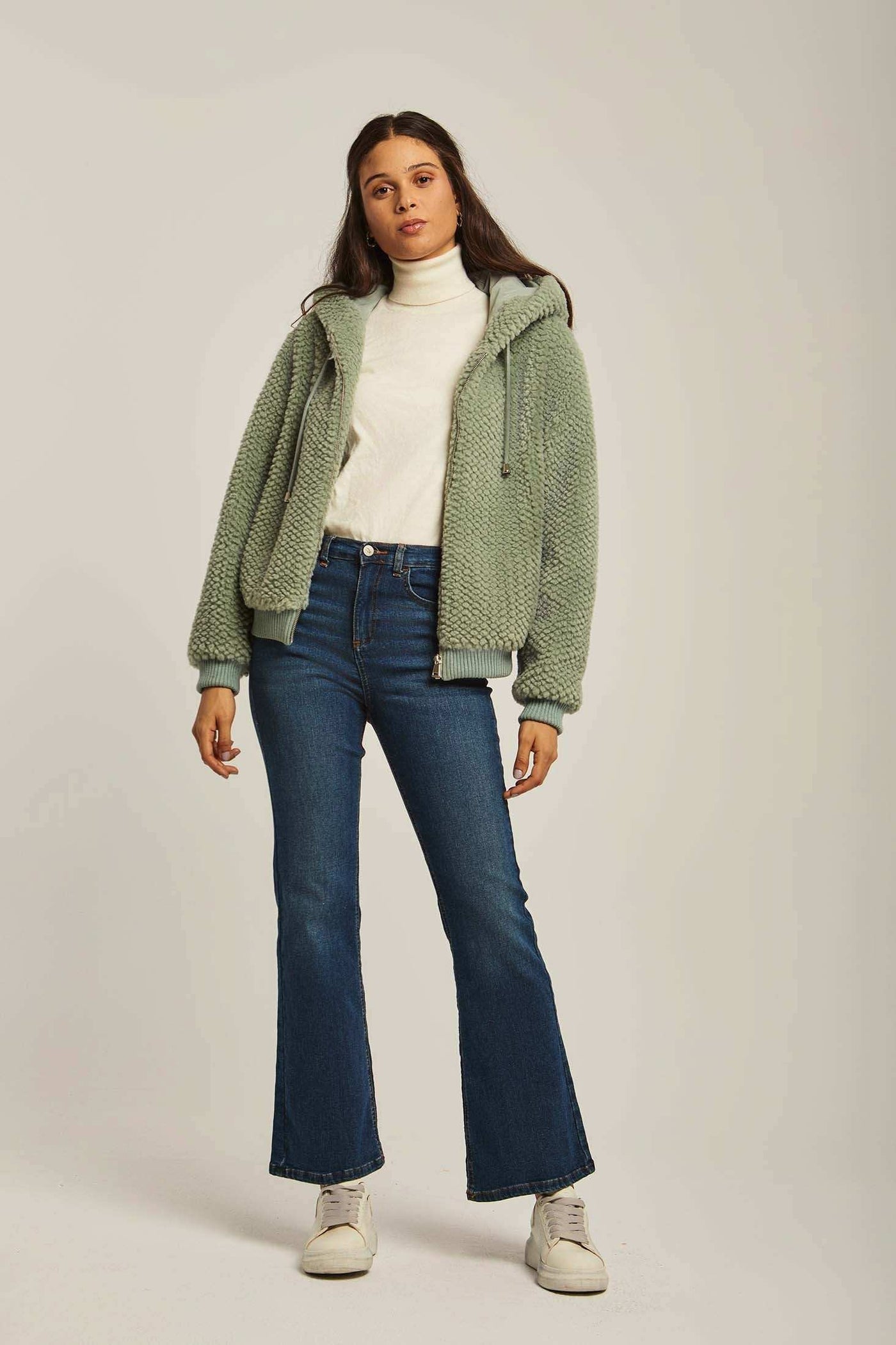 Women Regular Fit Fur - Green