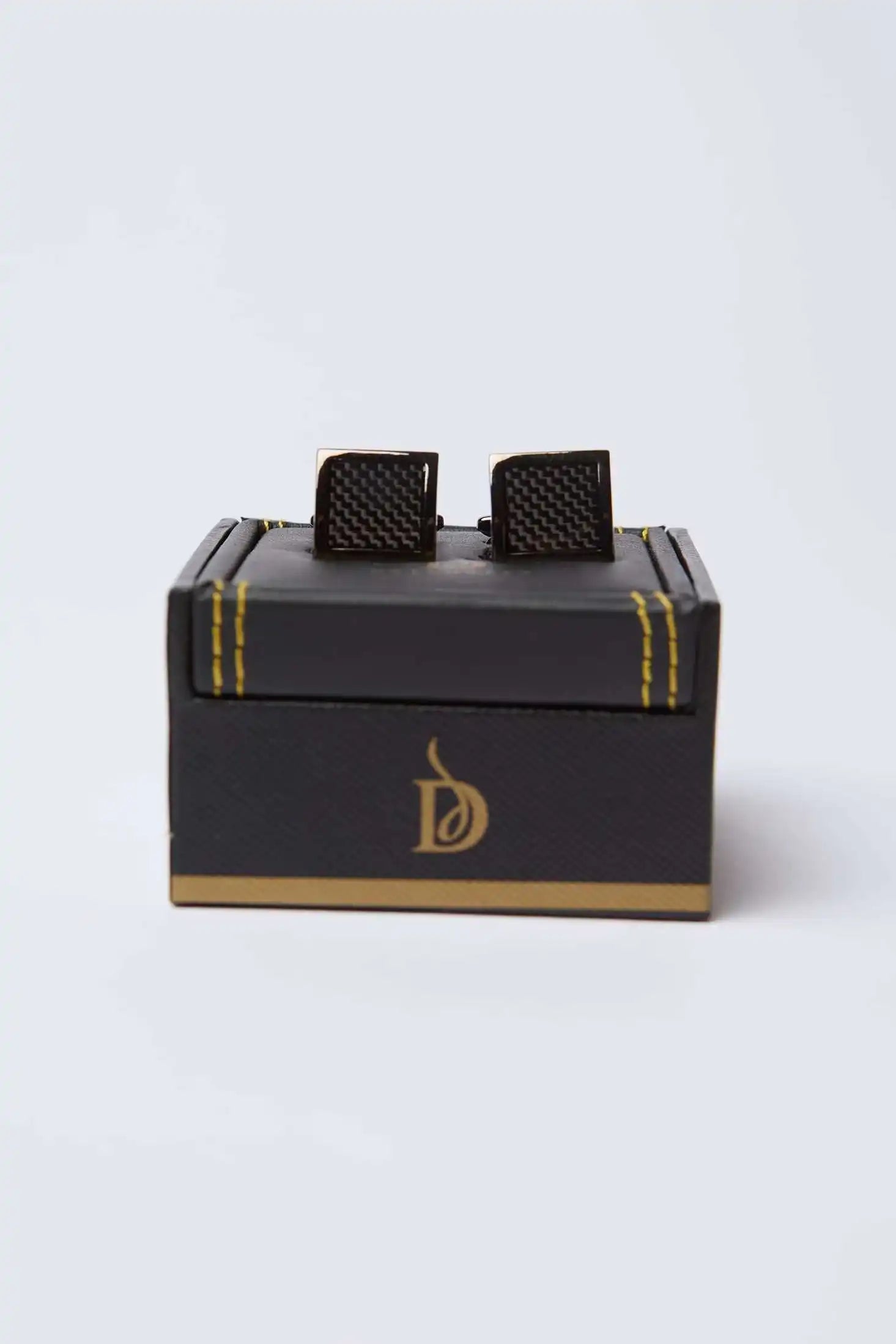 Men Regular Fit Cuff-Link - Black