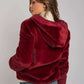 Women Regular Fit Fur - Burgundy