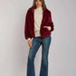 Women Regular Fit Fur - Burgundy