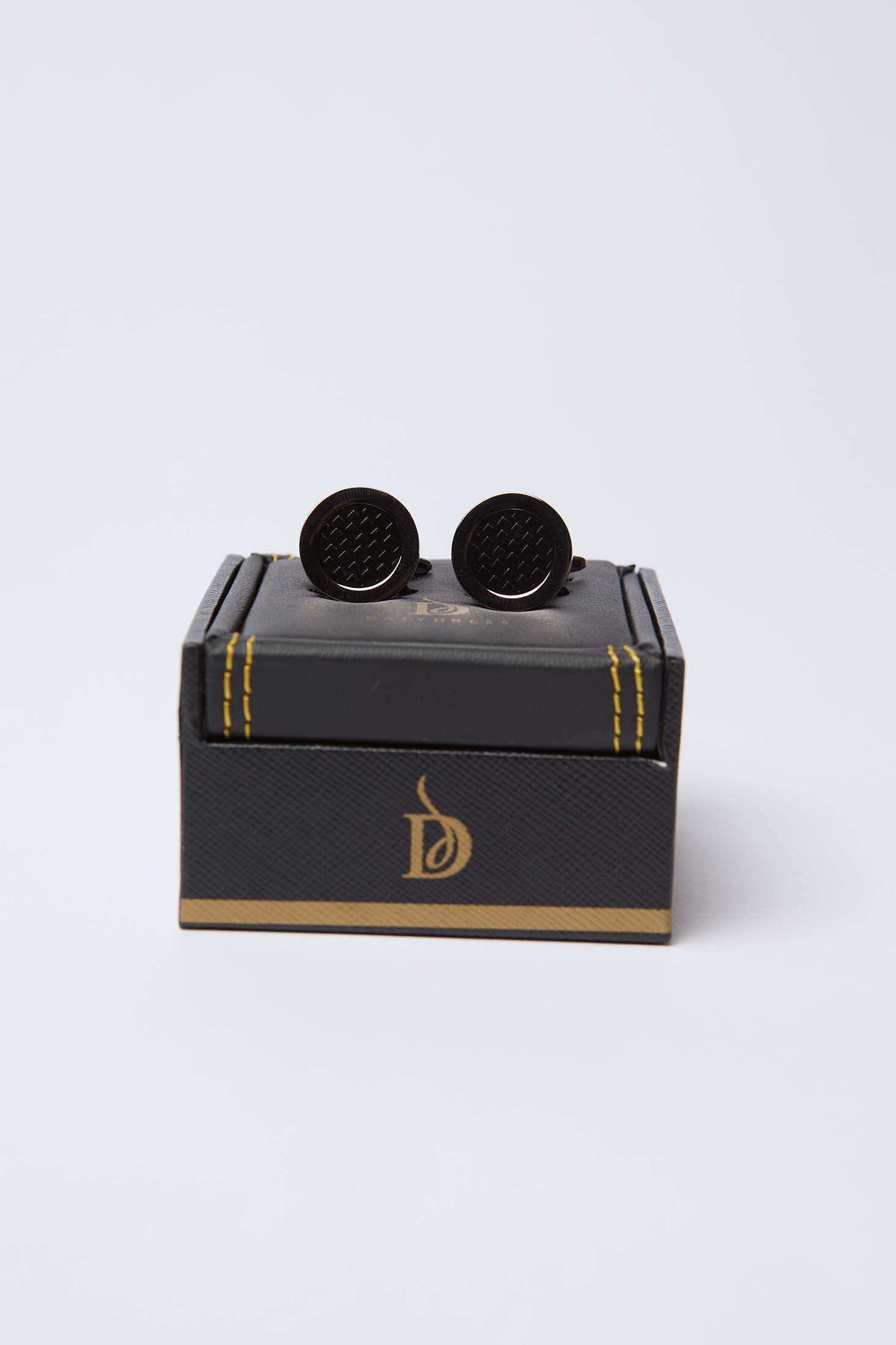Men Regular Fit Cuff-Link - Black
