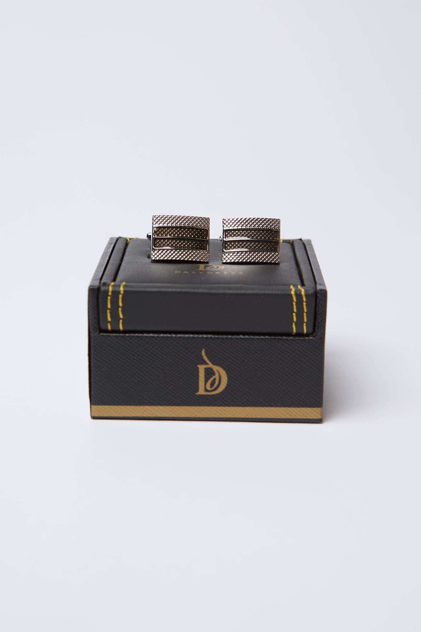 Men Regular Fit Cuff-Link - Silver