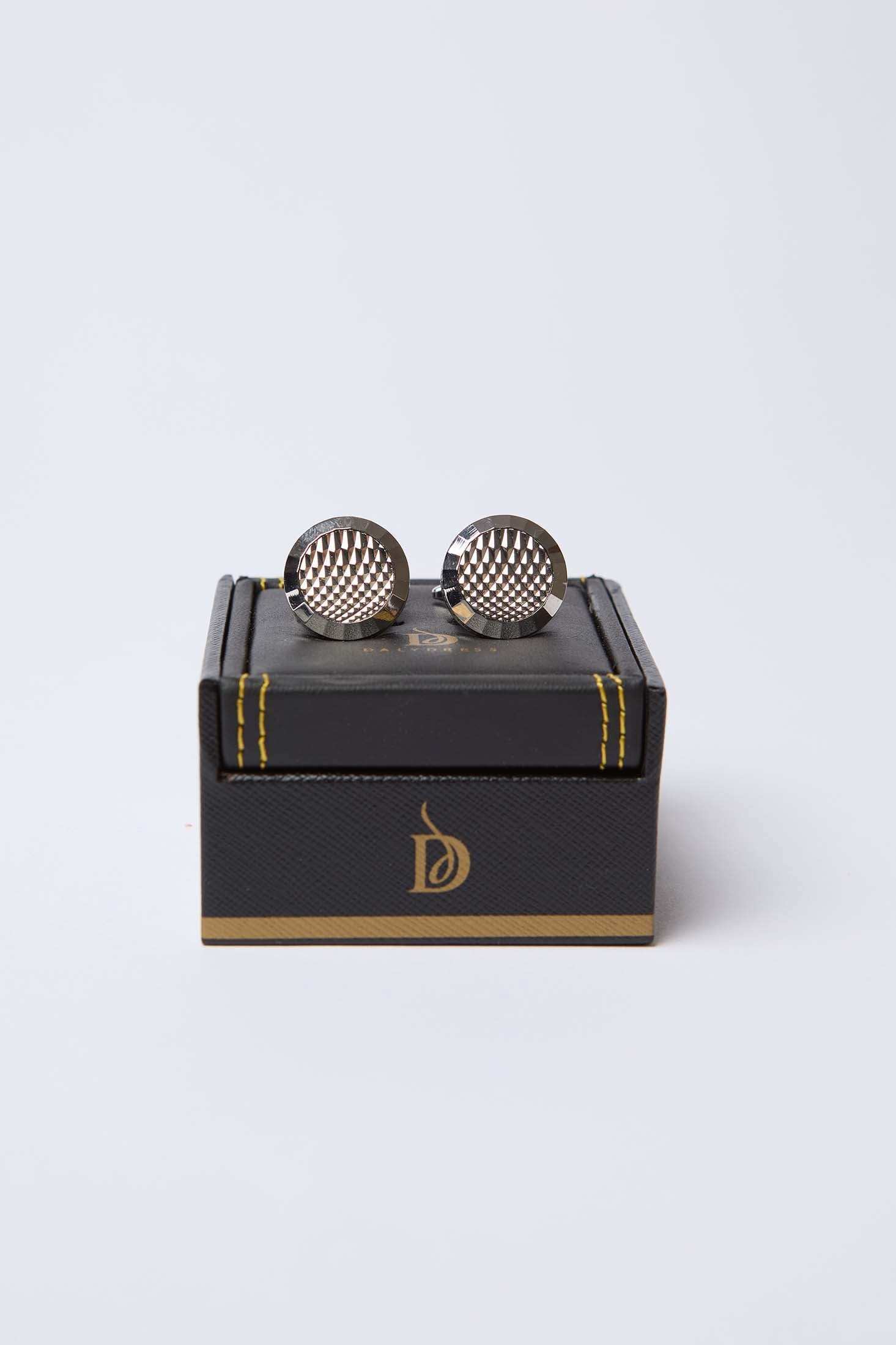 Men Regular Fit Cuff-Link - Silver