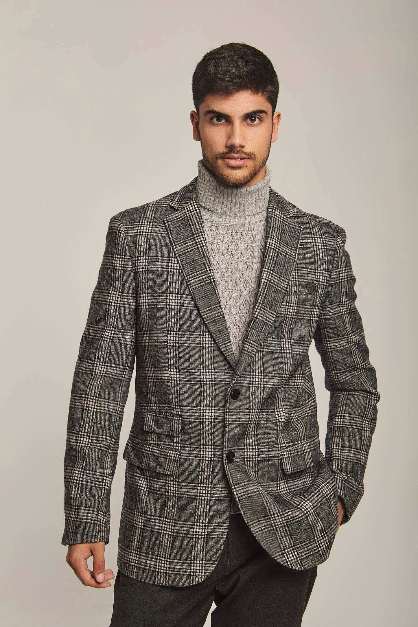 Men Regular Fit Blazer - Grey