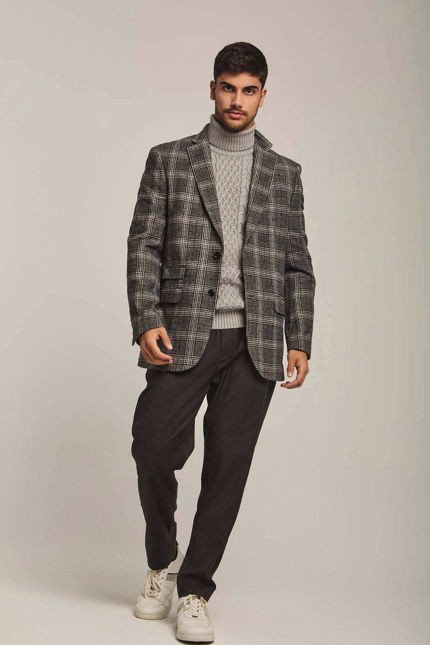 Men Regular Fit Blazer - Grey