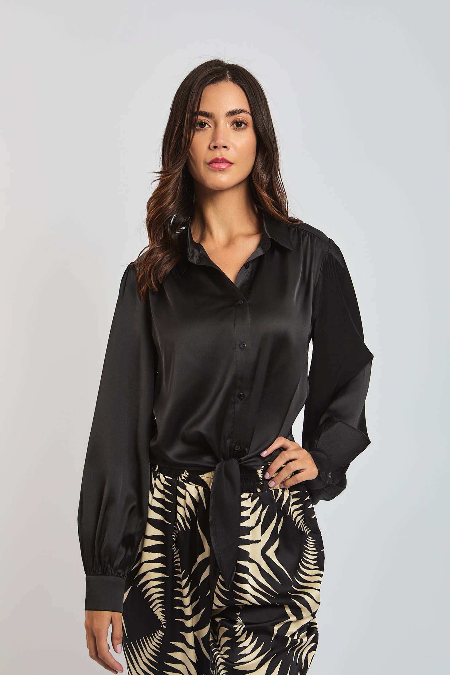 Women Regular Fit Blouse - Black