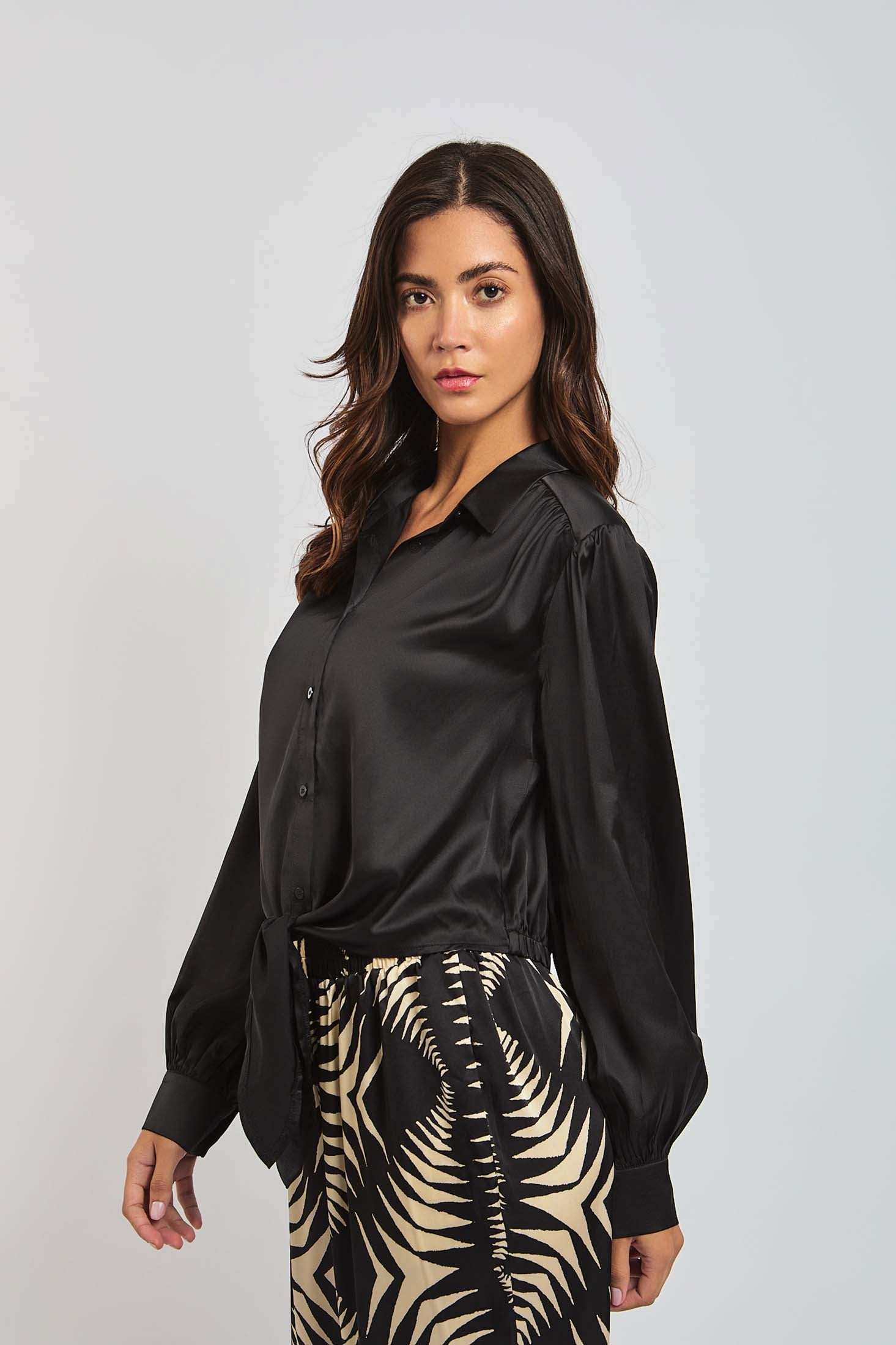 Women Regular Fit Blouse - Black