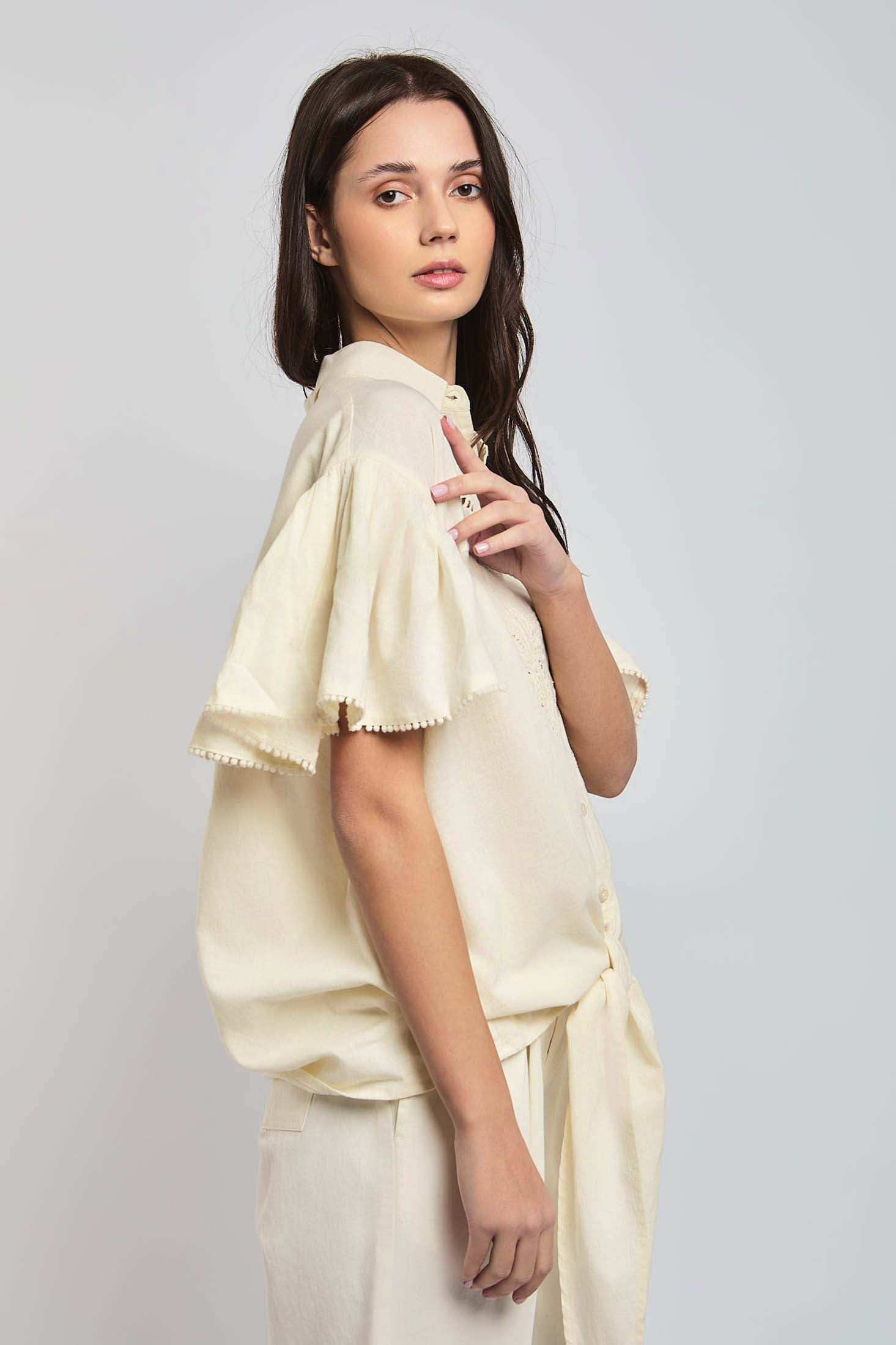 Women Regular Fit Blouse - Off White