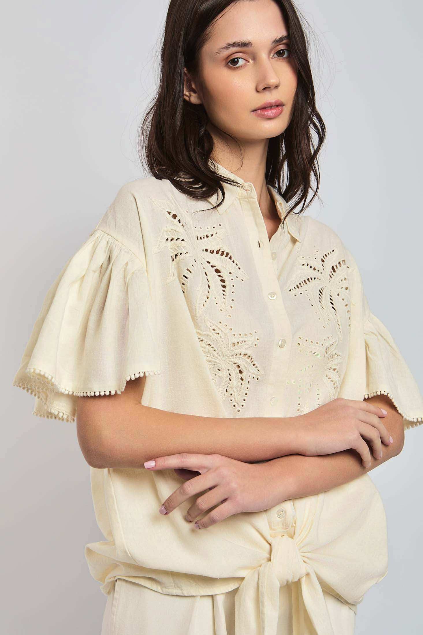 Women Regular Fit Blouse - Off White