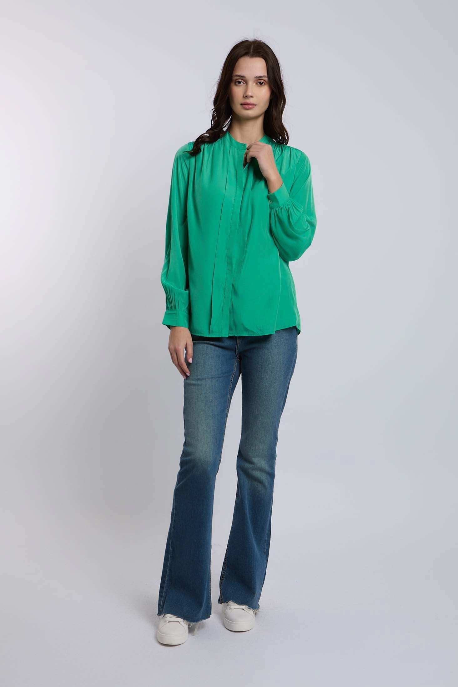 Women Regular Fit Blouse - Mint Green