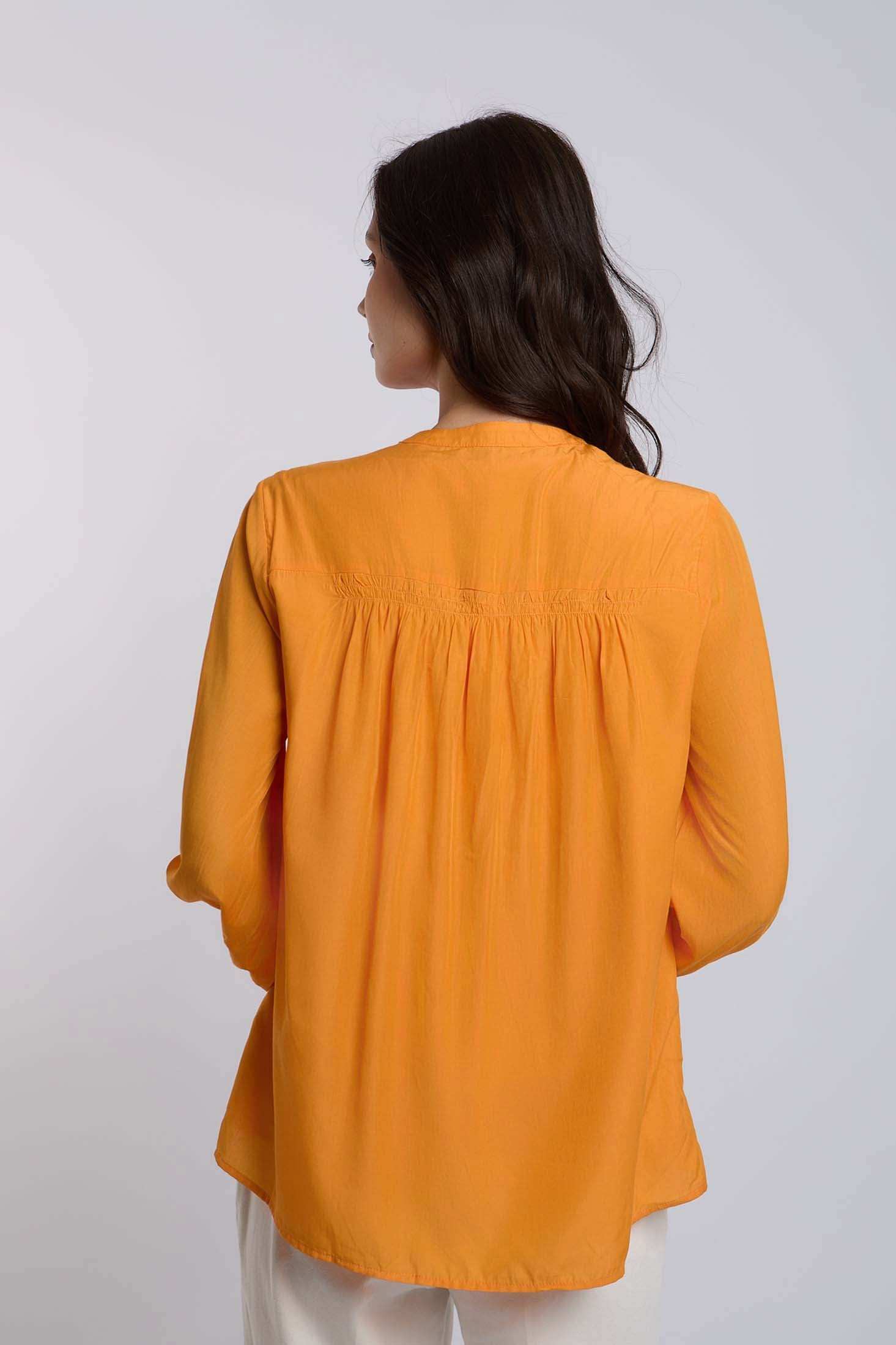 Women Regular Fit Blouse - Orange