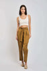 Women Regular Fit Pant - Brown