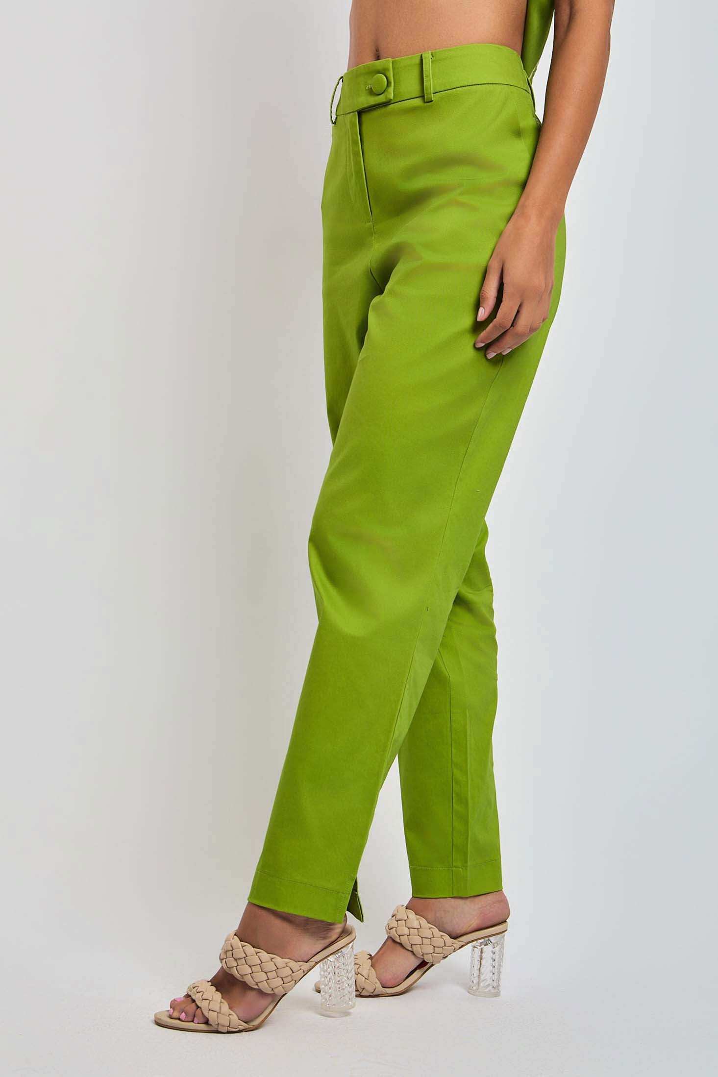 Women Regular Fit Pant - Green