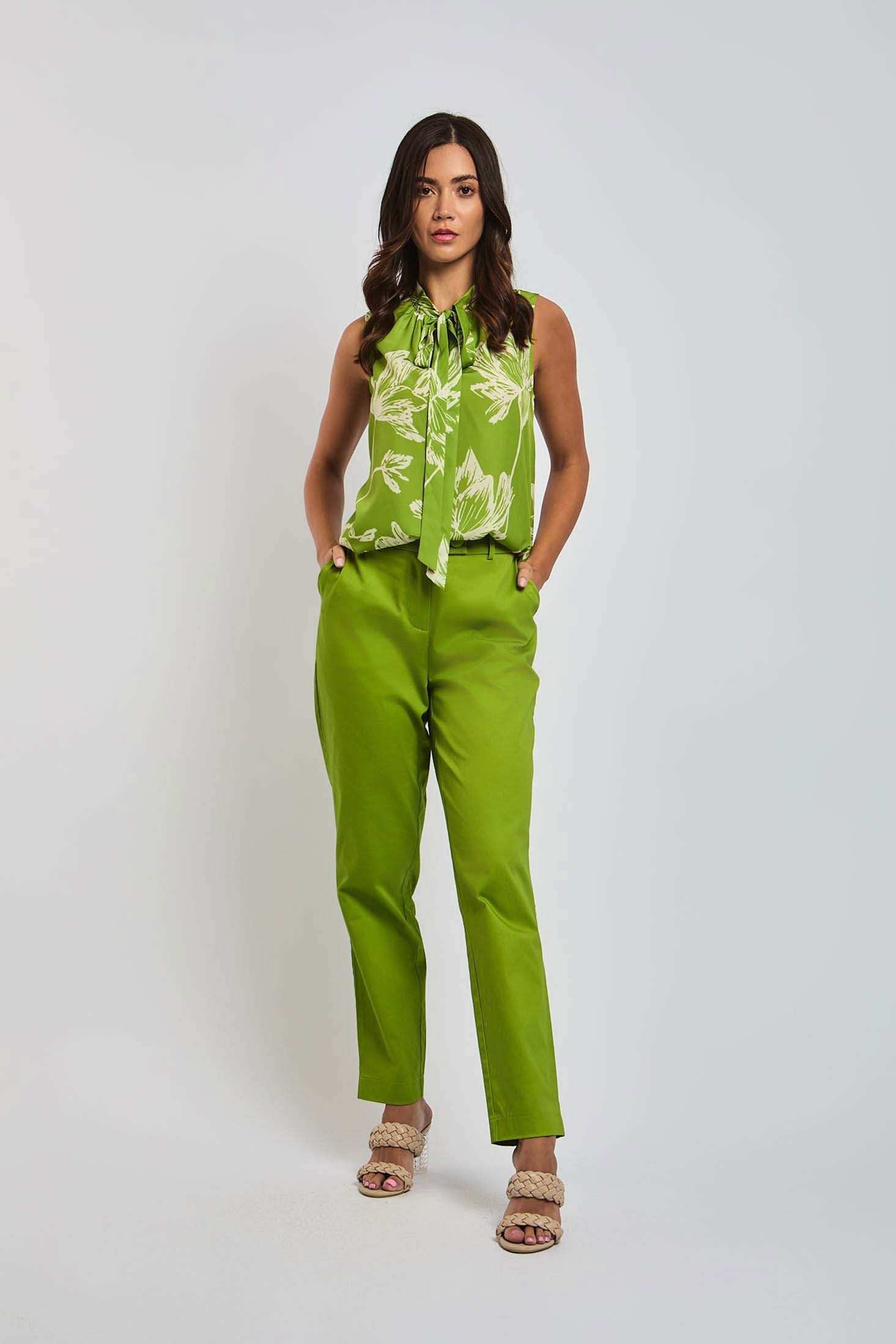 Women Regular Fit Pant - Green