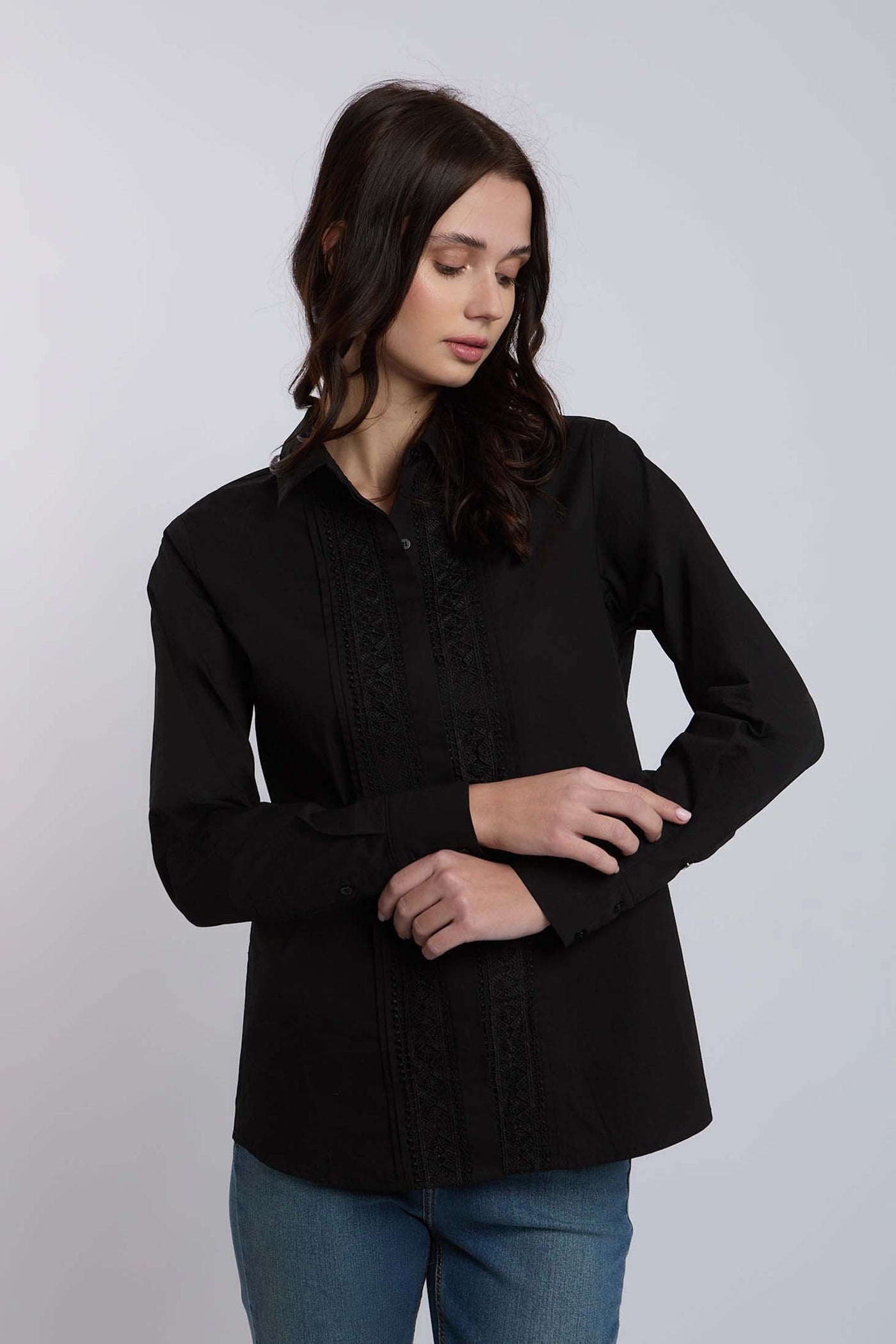 Women Regular Fit Blouse - Black