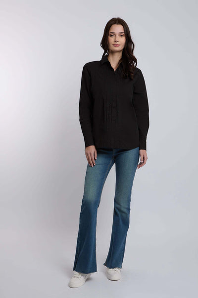 Women Regular Fit Blouse - Black