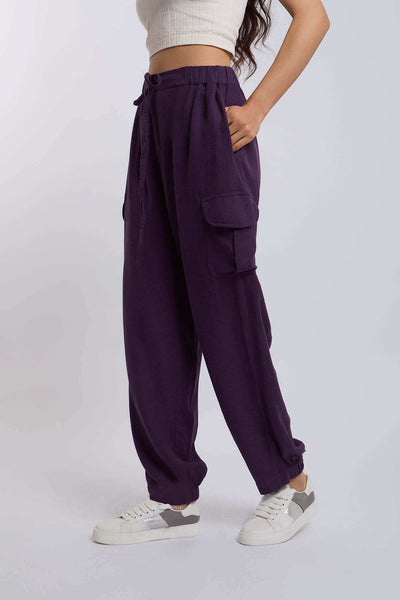 Women Cargo Pant - Blue