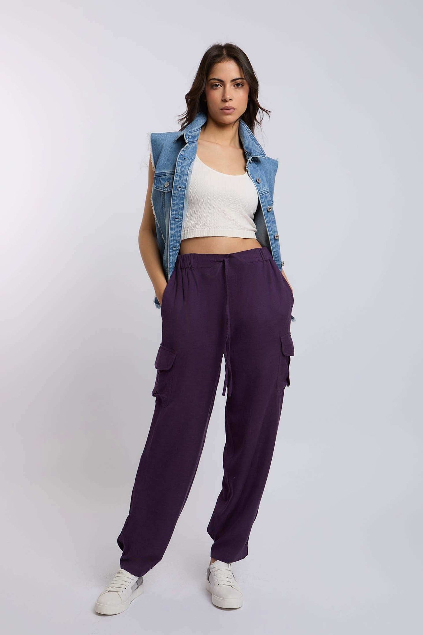 Women Cargo Pant - Blue