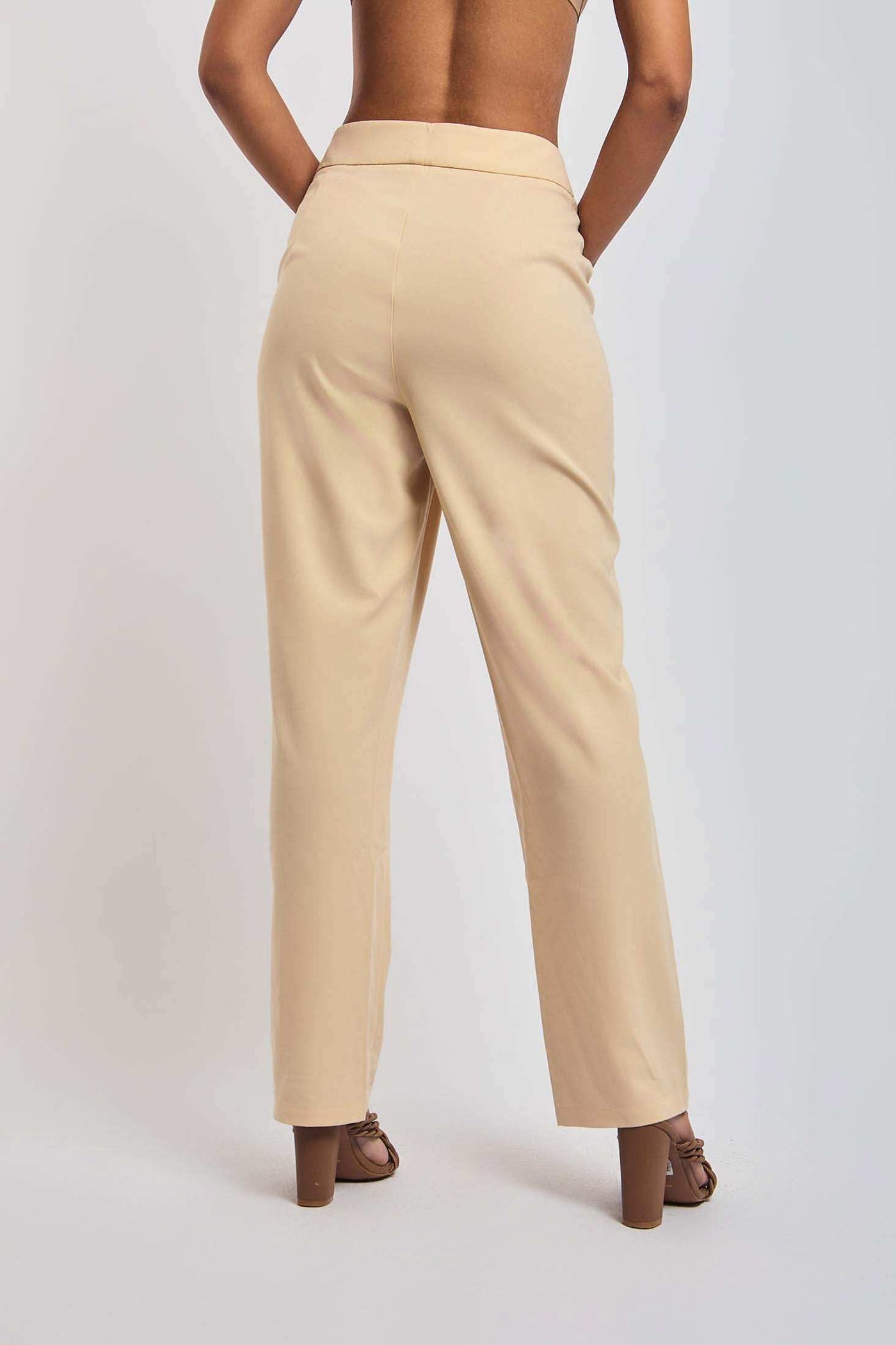 Women Regular Fit Pant - Golden Brown