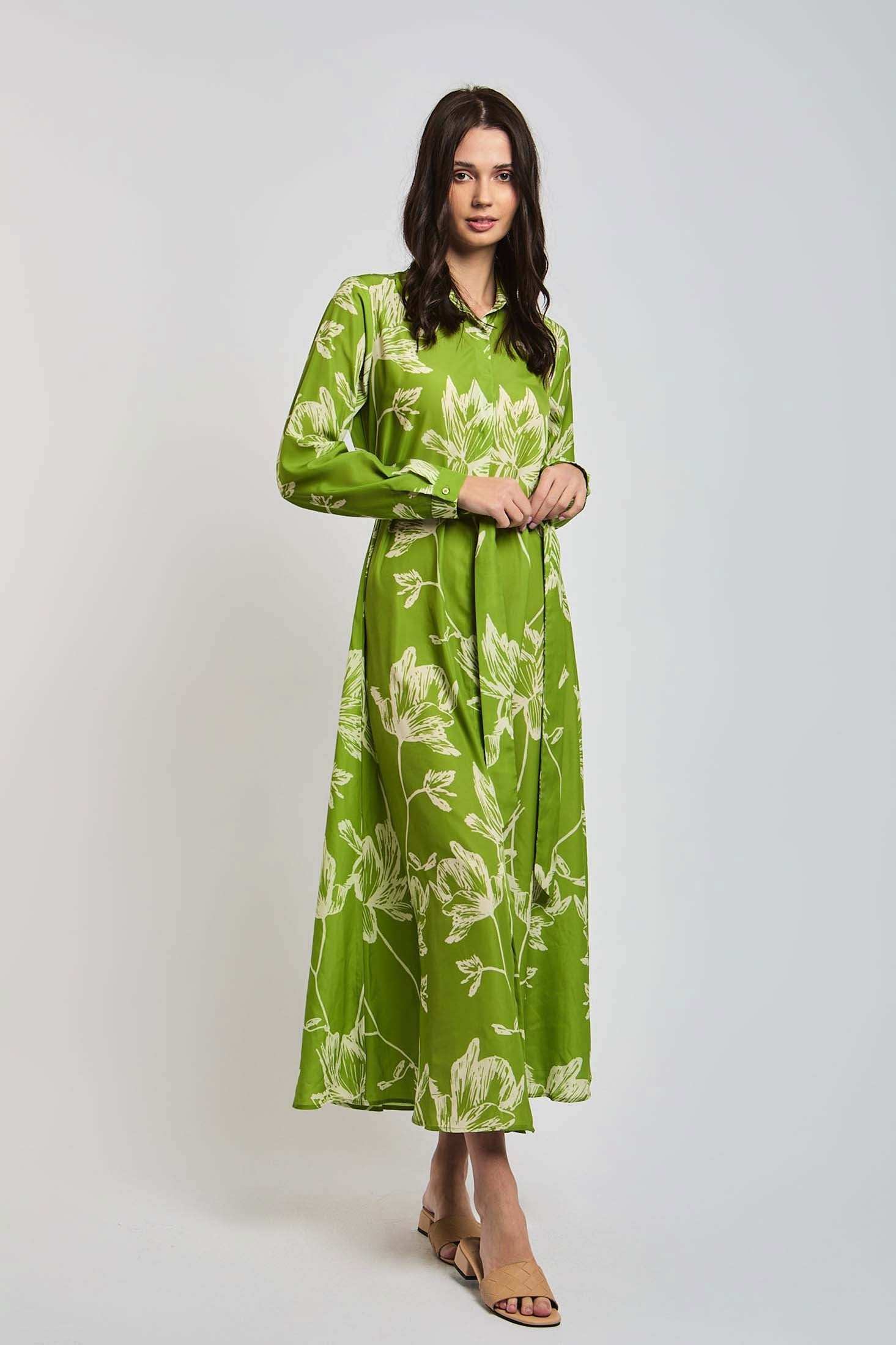 فستان نسائي بقصّة عادية - متعدد الألوان