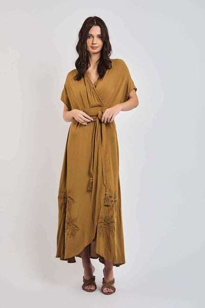 Women Regular Fit Dress - Brown