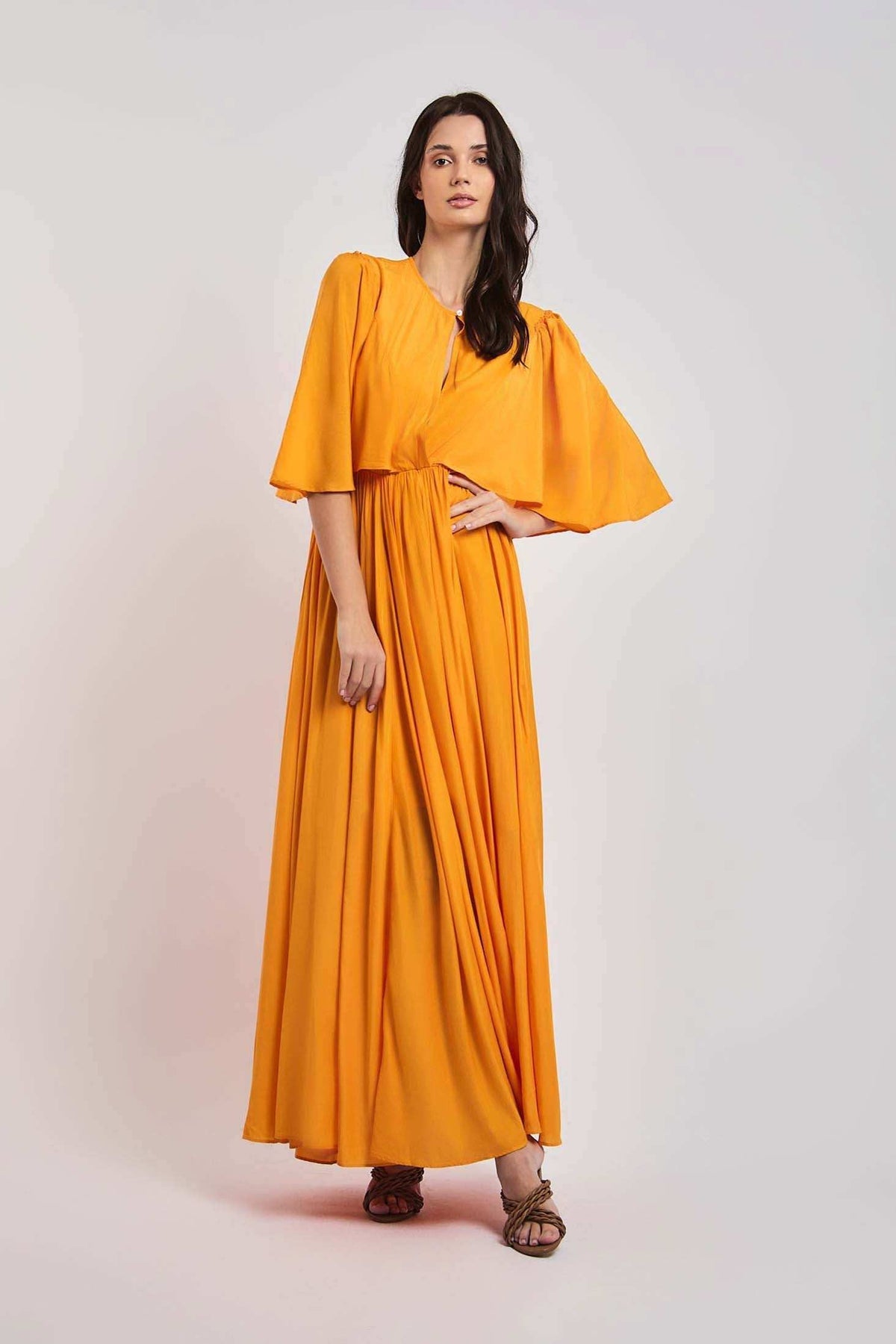 Women Regular Fit Dress - Orange