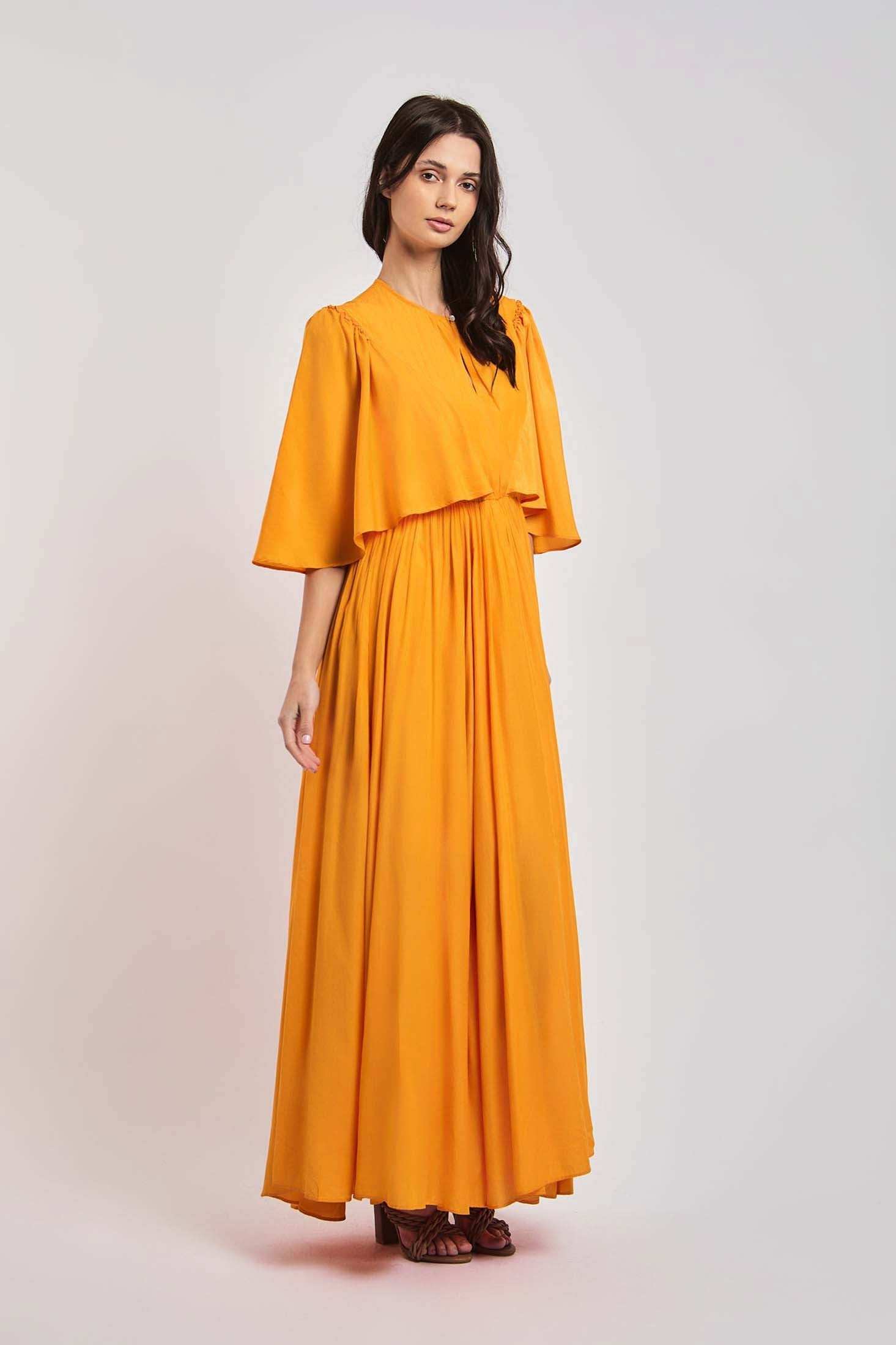 Women Regular Fit Dress - Orange