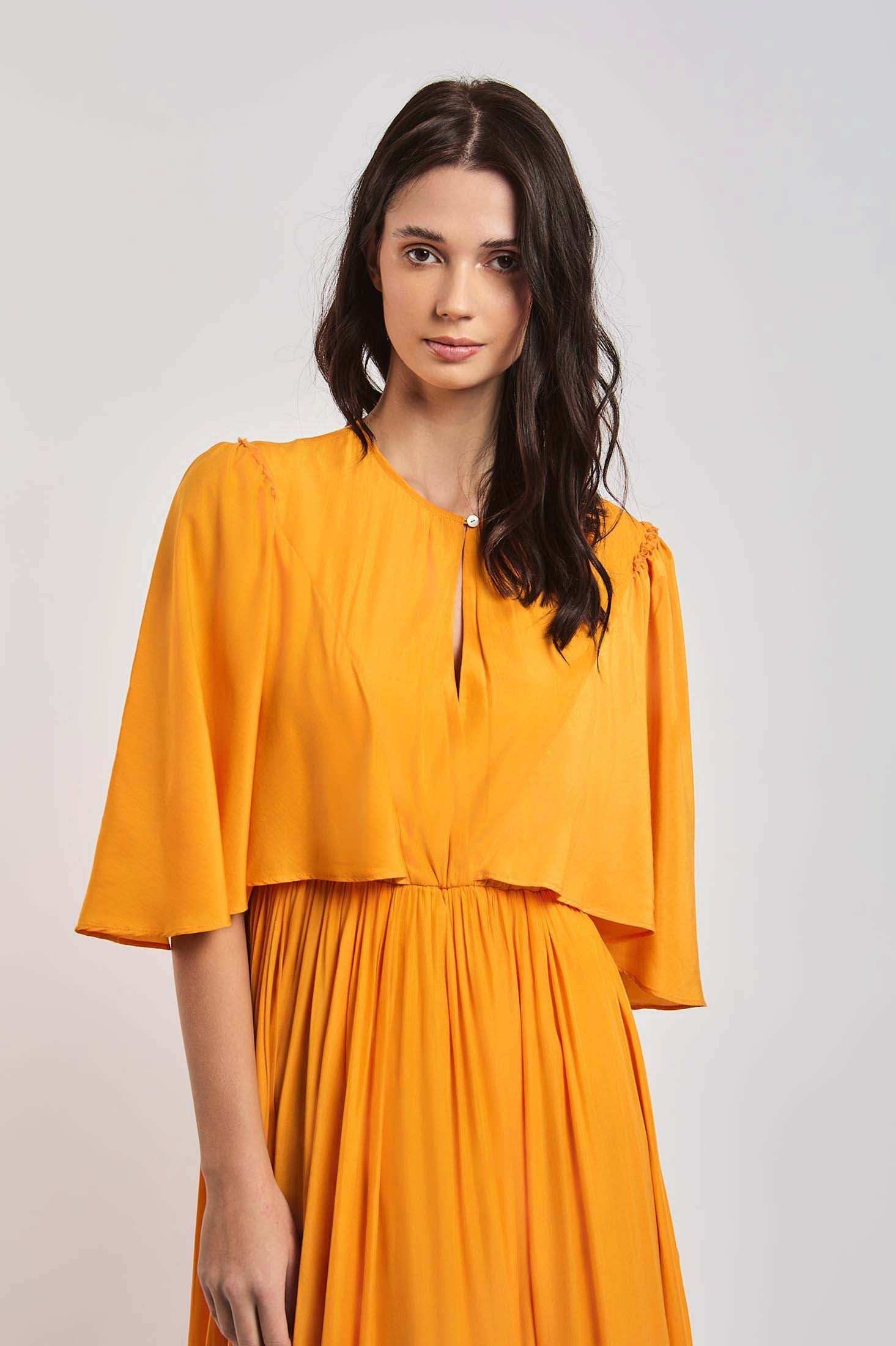 Women Regular Fit Dress - Orange