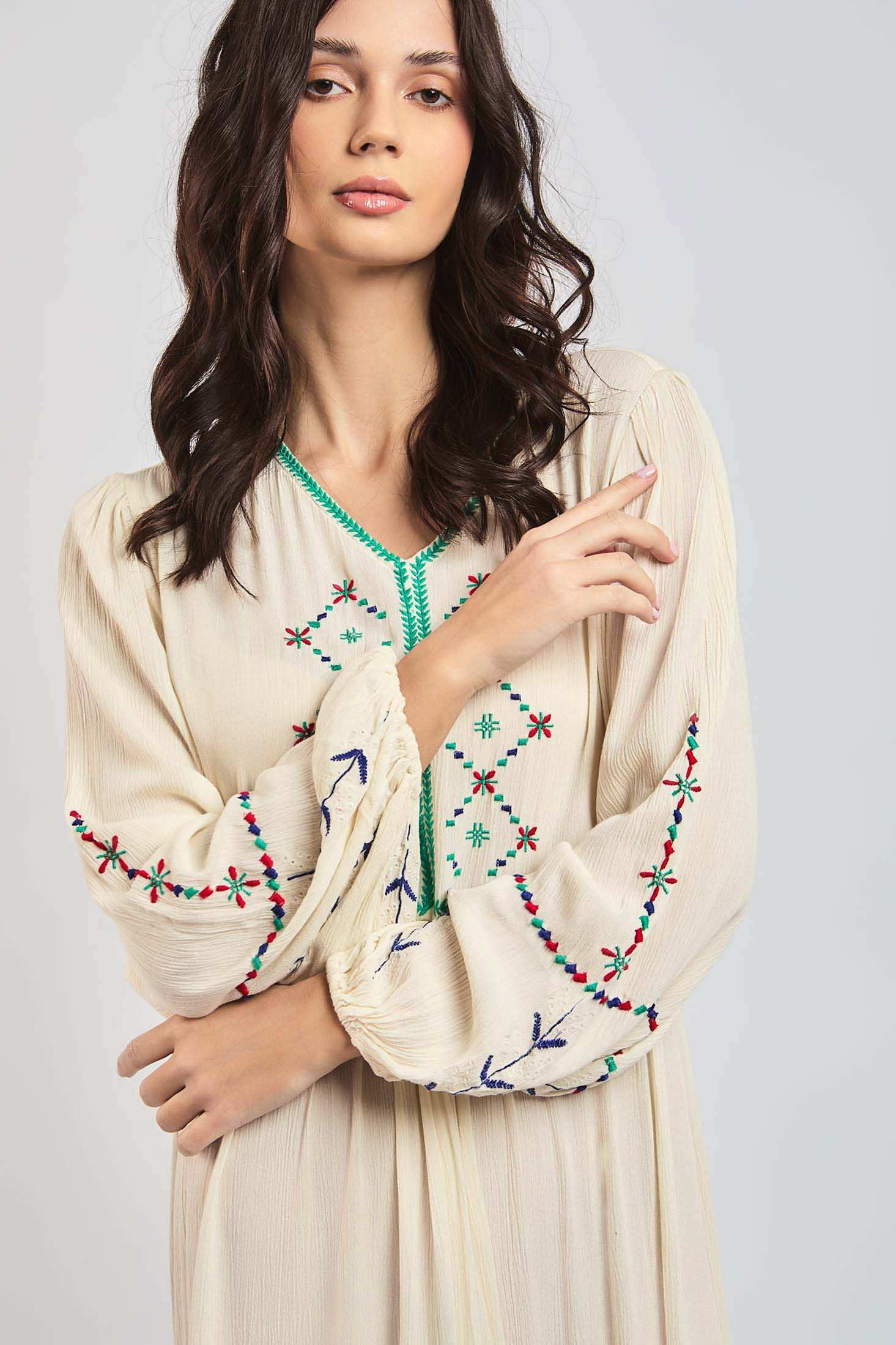 فستان نسائي عادي - بني