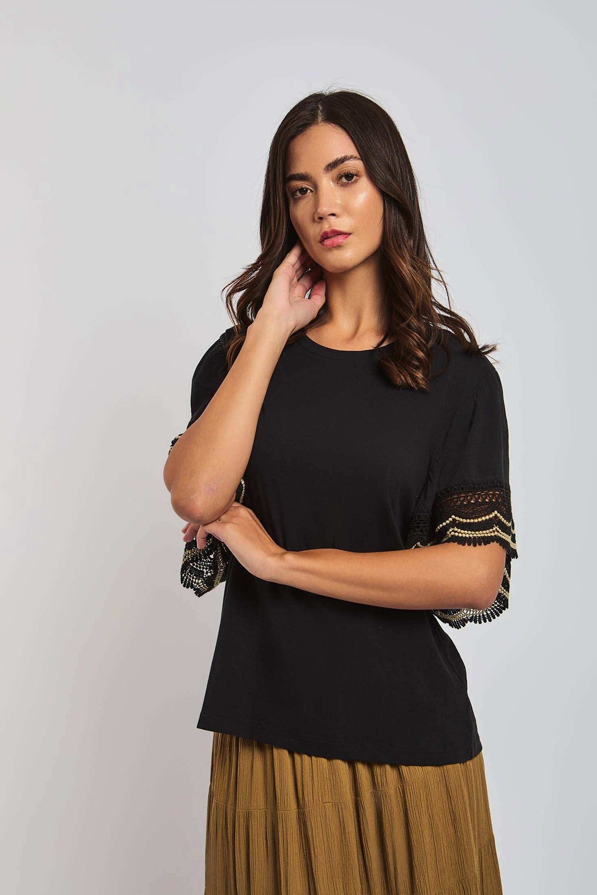 Women Regular Fit T-Shirt - Black