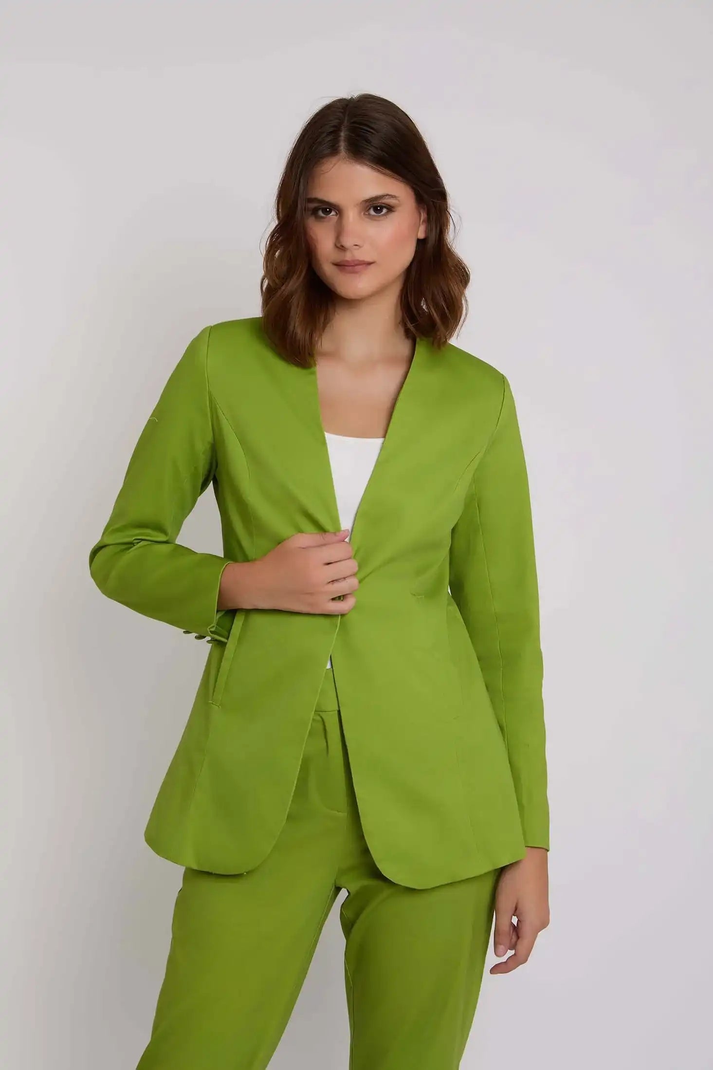 Women Regular Fit Jacket - Green