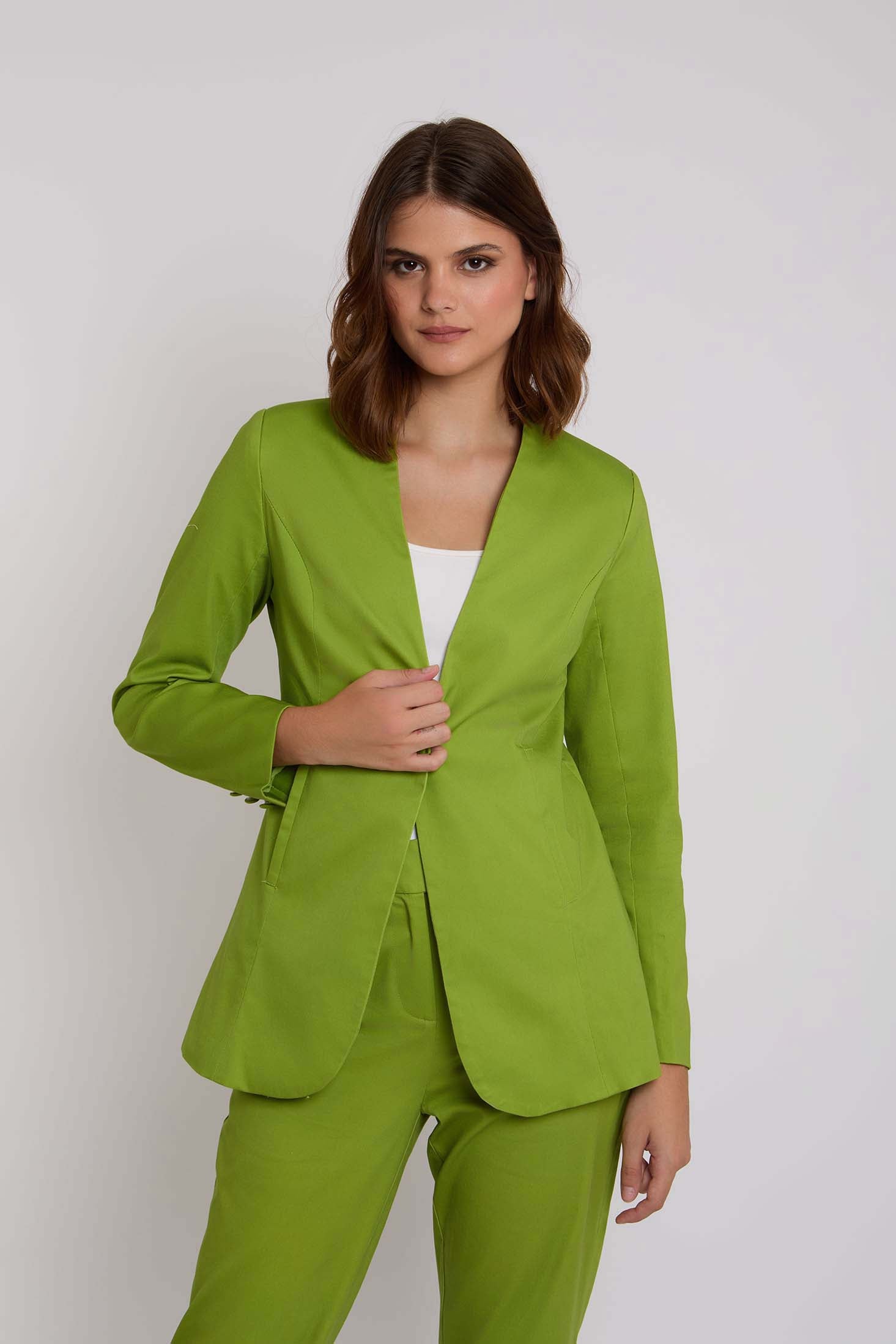 Women Regular Fit Jacket - Green