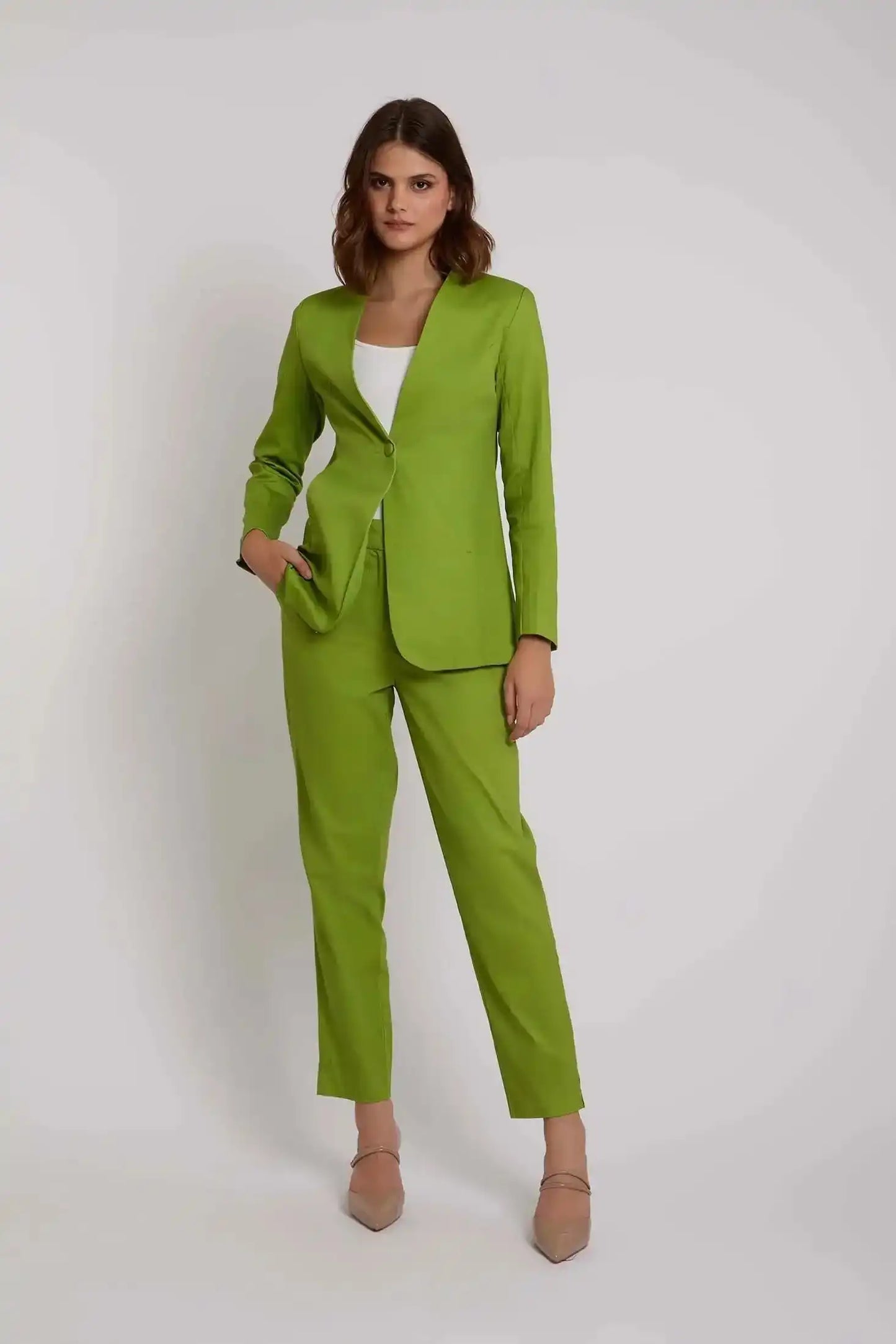 Women Regular Fit Jacket - Green