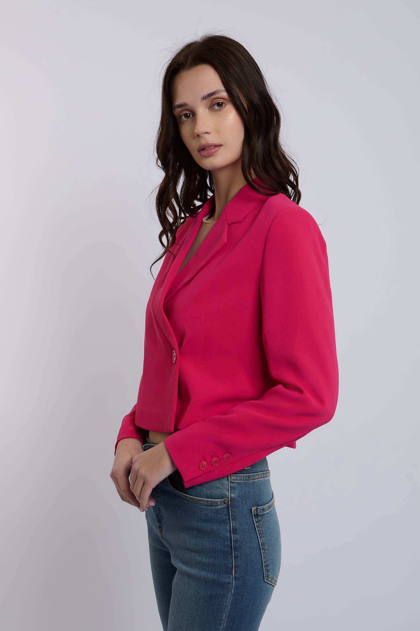Women Regular Fit Jacket - Pink